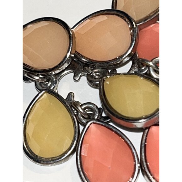 Multicolor Cascading Wired Pierced Earrings Spring Colors Bohemian Retro Dangle - Picture 7 of 10